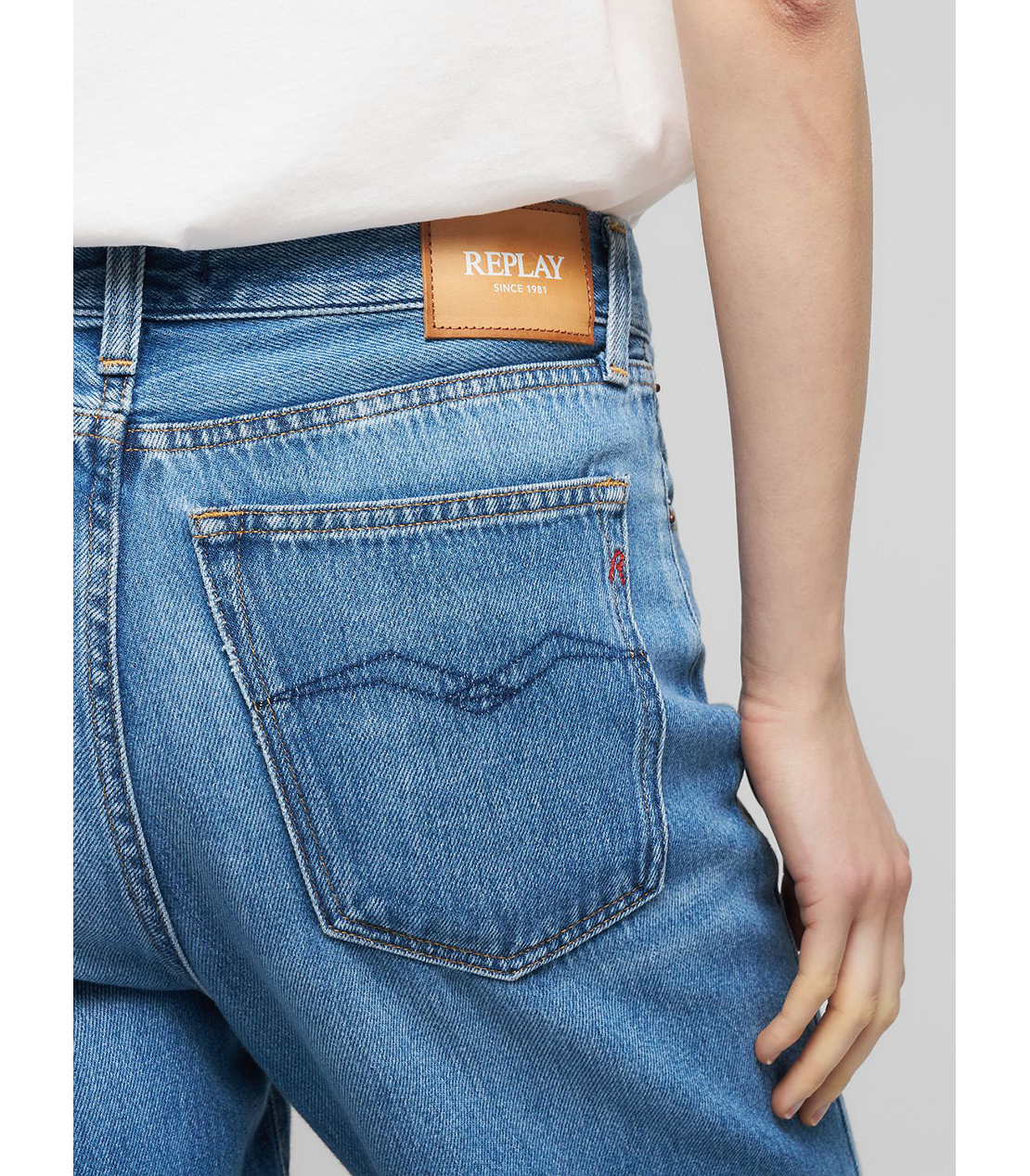 フレアーブーツカットBECKA コットンリヨセルブルーデニム 詳細画像 ブルー 7